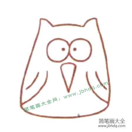 Q萌猫头鹰简笔画教程