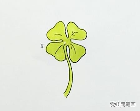 四叶草简笔画