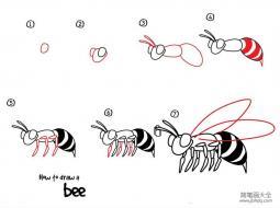 如何画蜜蜂 蜜蜂简笔画教程