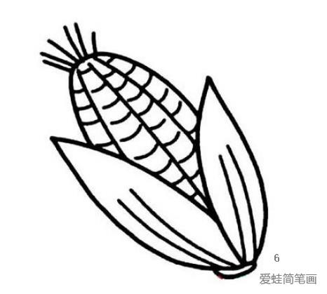 玉米简笔画