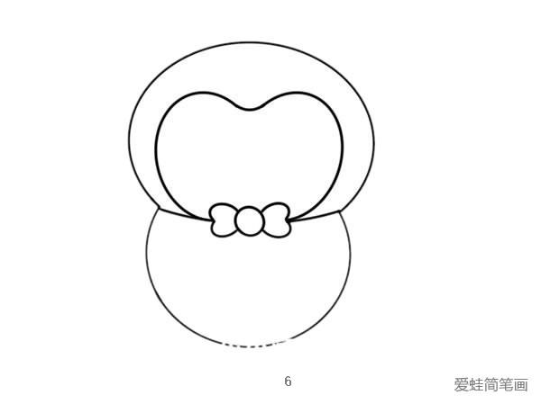 呆萌卡通企鹅简笔画