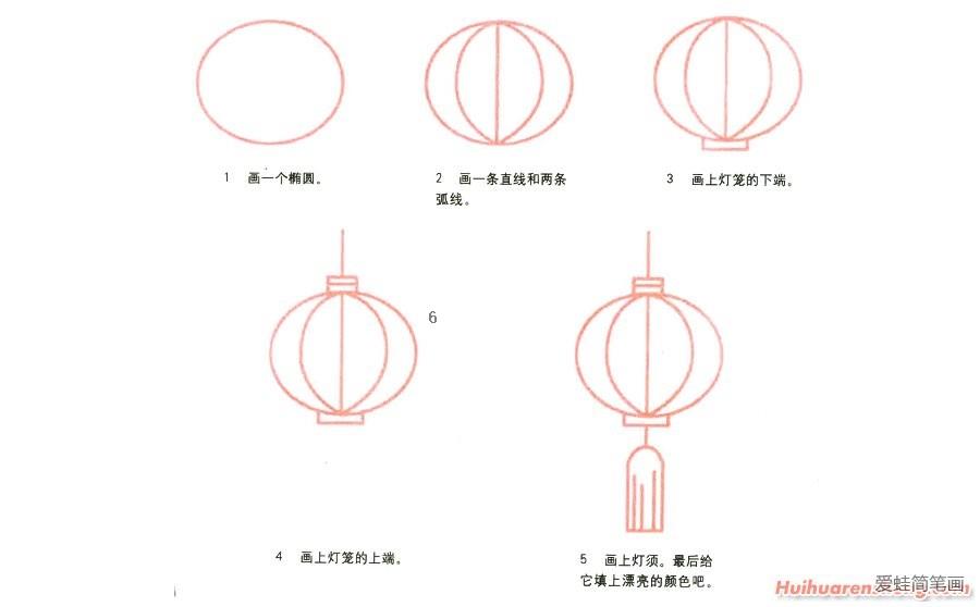 新年灯笼简笔画