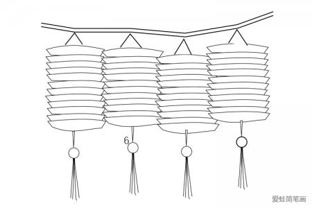 元宵节灯笼简笔画图片