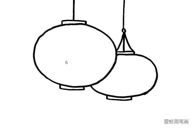 漂亮的灯笼简笔画