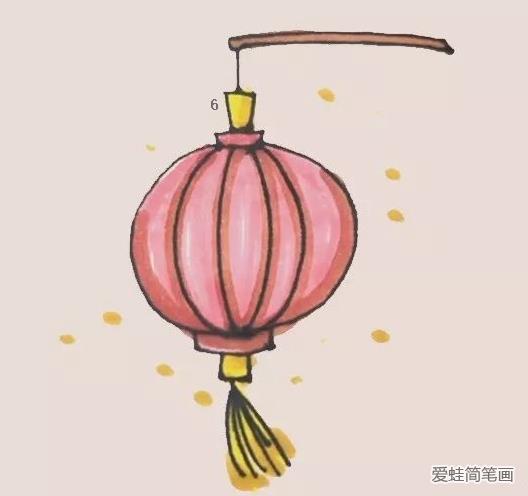 元宵节灯笼简笔画图片