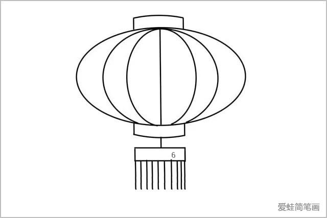 两只漂亮的大红灯笼简笔画怎么画