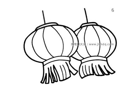 节日灯笼简笔画