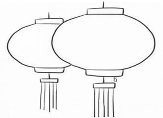 彩色灯笼简笔画
